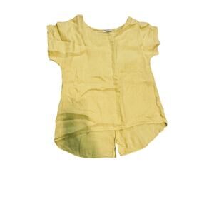 Terzo Millennio Italian Linen Button Back Top Size Small